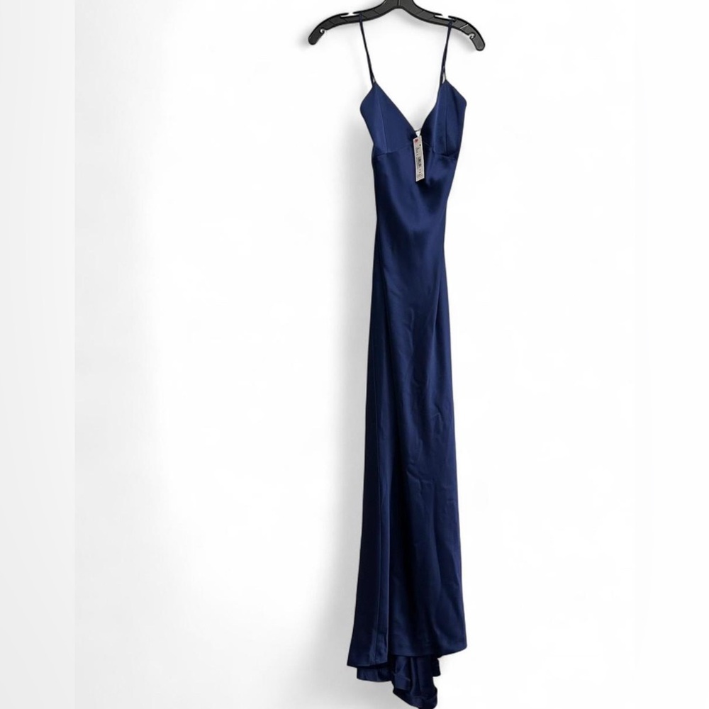 Alice + Olivia Montana V-Neck Slip Gown